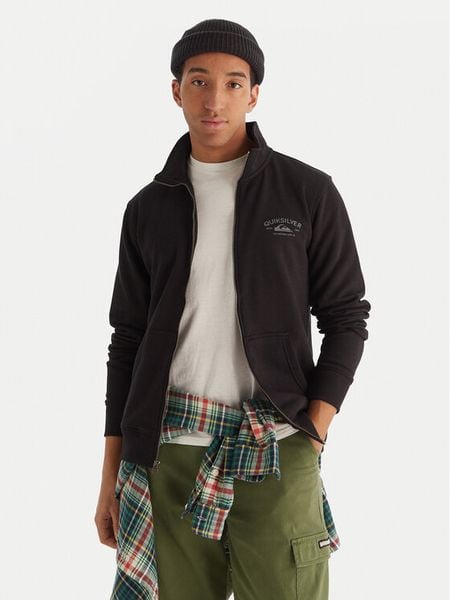 Quiksilver Bluza Zip Fleece EQYFT05134 Czarny Regular Fit. Czarne bluzy Quiksilver, m, bez wzorów, z syntetyku, bez kaptura. Za 249.99 zł.
