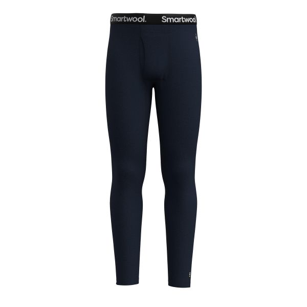 Legginsy termiczne klasyczne z wełny merynosów Smartwool. Niebieskie bielizna termoaktywna Smartwool, bez wzorów, z materiału, bez obcasa, bez zapięcia. Za 326.44 zł.