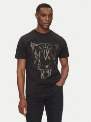 Plein Sport T-Shirt SAEC MTK8009 STE001N Czarny Regular Fit. Czarne t-shirty sportowe Plein Sport, bez wzorów, z bawełny, bez ramiączek. Za 549.99 zł.