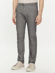 Bugatti Chinosy 4890 26350 Szary Slim Fit. Szare eleganckie spodnie Bugatti, m, z bawełny. Za 449.99 zł.