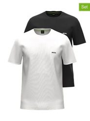 Hugo Boss Koszulki (2 szt.) w kolorze białym i czarnym rozmiar: S. Białe bezrękawniki HUGO BOSS, s, bez wzorów, z bawełny, bez kołnierzyka, bez ramiączek. Za 122.38 zł.