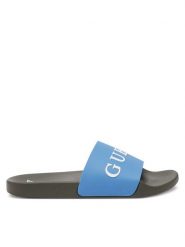 Guess Klapki F5GZ06 BB00F Niebieski. Niebieskie klapki Guess, z tworzywa sztucznego. Za 189.99 zł.