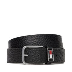 Pasek Męski Tommy Jeans. Czarne paski Tommy Jeans, bez wzorów, z jeansu. Za 219.99 zł.