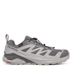 Trekkingi Salomon. Szare buty trekkingowe Salomon, bez wzorów, bez zapięcia. Za 539.99 zł.