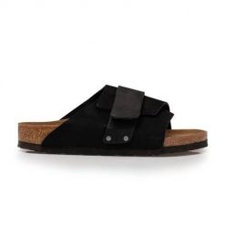 Klapki unisex Birkenstock Kyoto. Brązowe klapki Birkenstock, z materiału. Za 734.80 zł.