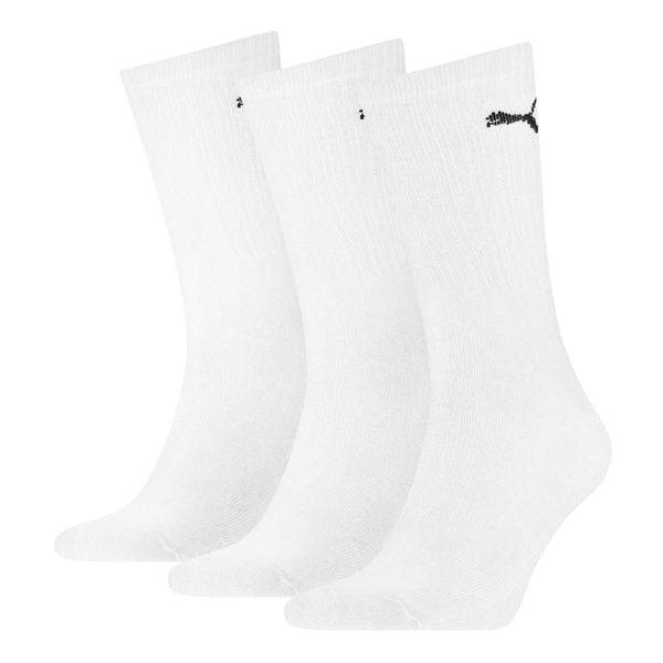 SKARPETY Puma Crew Socks 3 Pack, Dla obu płci. Białe skarpetki sportowe Puma, bez wzorów, z bawełny. Za 49.99 zł.