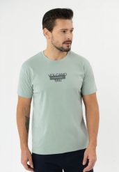 Bawełniana koszulka, Comfort Fit, T-CALVI. T-shirty Volcano, l, bez wzorów, z bawełny, bez kołnierzyka, bez ramiączek. Za 69.99 zł.