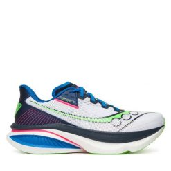 Buty do biegania Saucony. Białe buty do biegania Saucony, w ażurowe wzory, bez zapięcia, do biegania. Za 699.99 zł.