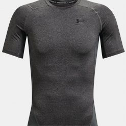 Koszulka termoaktywna męska UNDER ARMOUR 1361518 z krótkim rękawem. Szare bielizna termoaktywna Under Armour, m, bez wzorów, bez ramiączek, do biegania. Za 89.99 zł.