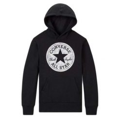 Odzież Converse. Czarna bluzy Converse, bez wzorów, bez kaptura. Za 266.99 zł.