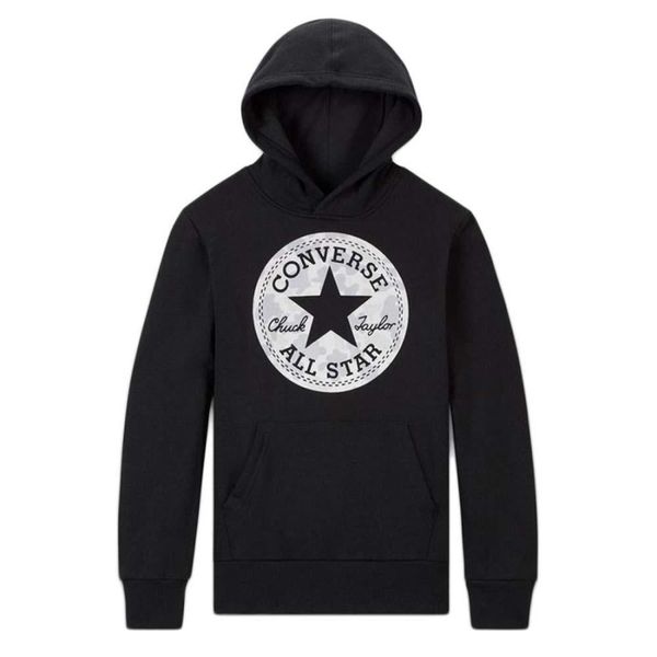 Odzież Converse. Czarna bluzy Converse, bez wzorów, bez kaptura. Za 266.99 zł.
