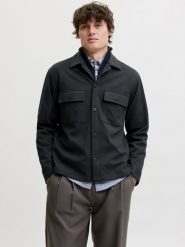 Jack & Jones koszula typu overshirt Mężczyźni Sztuczne włókno niebieski, S. Niebieskie koszule Jack & Jones, m, bez wzorów, z włókna, bez kołnierzyka, bez ramiączek. Za 249.95 zł.