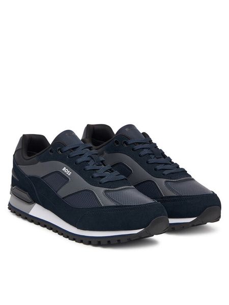 BOSS Sneakersy Parkour-L 50568929 Granatowy. Niebieskie buty sportowe casual Boss, bez wzorów, ze skóry, bez zapięcia. Za 879.99 zł.