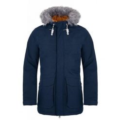Męski płaszcz zimowy Loap Narvic Blue. Niebieskie kurtki przeciwdeszczowe LOOP, na zimę, m, bez wzorów, z puchu, z kapturem. Za 343.99 zł.