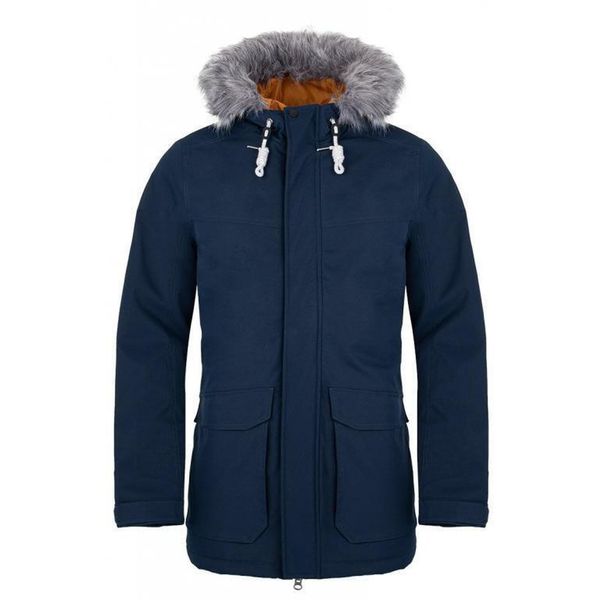 Męski płaszcz zimowy Loap Narvic Blue. Niebieskie kurtki przeciwdeszczowe LOOP, na zimę, m, bez wzorów, z puchu, z kapturem. Za 343.99 zł.