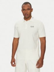 EA7 Emporio Armani Polo 7M000184 AF13511 U0005 Biały Regular Fit. Białe koszulki polo EA7 Emporio Armani, m, bez wzorów, z bawełny, bez kołnierzyka, bez ramiączek. Za 289.99 zł.