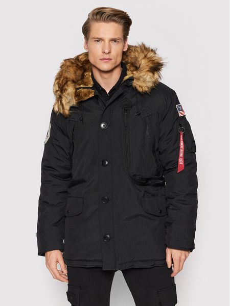 Alpha Industries Kurtka zimowa 123144 Czarny Regular Fit. Czarne kurtki Alpha Industries, na zimę, m, bez wzorów, z syntetyku, bez kaptura. Za 719.99 zł.