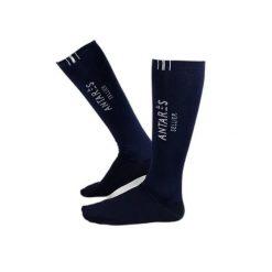 Skarpety jeździeckie Antarès Chaussettes Antares. Niebieskie skarpety ANTARES, bez wzorów, z bawełny. Za 99.50 zł.