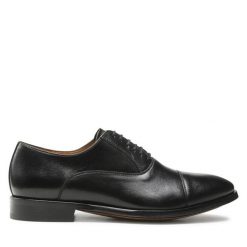Półbuty Lord Premium. Czarne eleganckie półbuty Lord Premium, bez wzorów, bez obcasa, bez zapięcia. Za 679.99 zł.