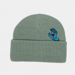 Czapka zimowa Santa Cruz Krzycząca Dłoń zielona. Niebieskie czapki zimowe Santa Cruz, bez wzorów. Za 118.44 zł.