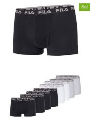 Fila Bokserki (8 par) w kolorze czarnym, białym i szarym rozmiar: S. Białe bokserki Fila, s, bez wzorów. Za 173.99 zł.