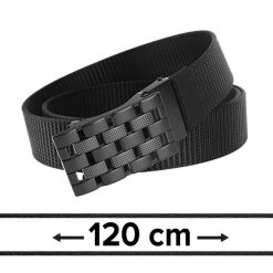 Pasek Materiałowy, Czarny 120 cm, Solidny, Automatyczna Klamra, Militarny -Pako Jeans. Czarne paski Pako Jeans, bez wzorów, z jeansu, klasyczne. Za 49.00 zł.