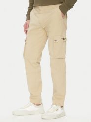 Aeronautica Militare Spodnie materiałowe 251PA1665CT3534 Beżowy Regular Fit. Brązowe spodnie materiałowe Aeronautica Militare, m, bez wzorów, z bawełny. Za 659.99 zł.