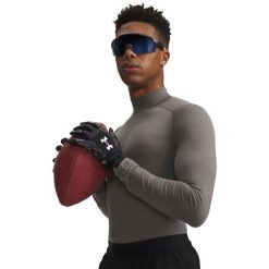 Koszulka fitness kompresyjna Under Armour długi rękaw. Szare odzież kompresyjna Under Armour, s, bez wzorów, z materiału, na fitness i siłownię. Za 179.99 zł.