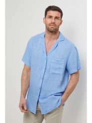 Rodier Lin Lniana koszula w kolorze błękitnym rozmiar: XL/XXL. Niebieskie koszule Rodier Lin, xl, bez wzorów, ze lnu, bez kołnierzyka, bez ramiączek. Za 136.13 zł.