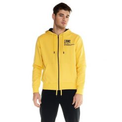 Bluza z kaptur na co dzień na siłownię. Brązowe bluzy LEONE 1947 APPAREL, bez wzorów, z bawełny, bez kaptura. Za 105.21 zł.