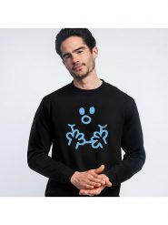 WOOOP Bluza "Visage Monsieur" w kolorze czarnym rozmiar: M. Czarne bluzy Wooop, m, bez wzorów, z bawełny, bez kaptura. Za 100.99 zł.