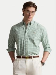 Polo Ralph Lauren Koszula 710853129501 Zielony jasny Custom Fit. Zielone koszule Polo Ralph Lauren, m, bez wzorów, z bawełny, bez kołnierzyka, bez ramiączek. Za 619.99 zł.
