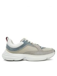 Tommy Hilfiger Sneakersy FM0FM05384 Szary. Szare buty sportowe casual Tommy Hilfiger, bez wzorów, z materiału, bez zapięcia. Za 339.99 zł.