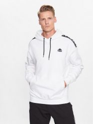 Kappa Bluza 313007 Biały Regular Fit. Białe bluzy Kappa, m, bez wzorów, z bawełny, bez kaptura. Za 139.99 zł.