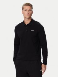 HUGO Polo Donoslong 50547358 Czarny Regular Fit. Czarne koszulki polo Hugo, l, bez wzorów, z bawełny, bez kołnierzyka, bez ramiączek. Za 449.99 zł.