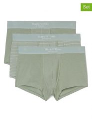 Marc O´Polo Bodywear Bokserki (3 pary) w kolorze jasnozielonym rozmiar: L. Zielone bokserki l, bez wzorów. Za 78.28 zł.