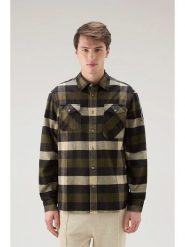 Woolrich Koszula "Trail" - Regular fit - w kolorze oliwkowo-czarno-beżowym rozmiar: S. Brązowe koszule Woolrich, s, z aplikacjami, z bawełny, bez kołnierzyka, bez ramiączek. Za 287.51 zł.