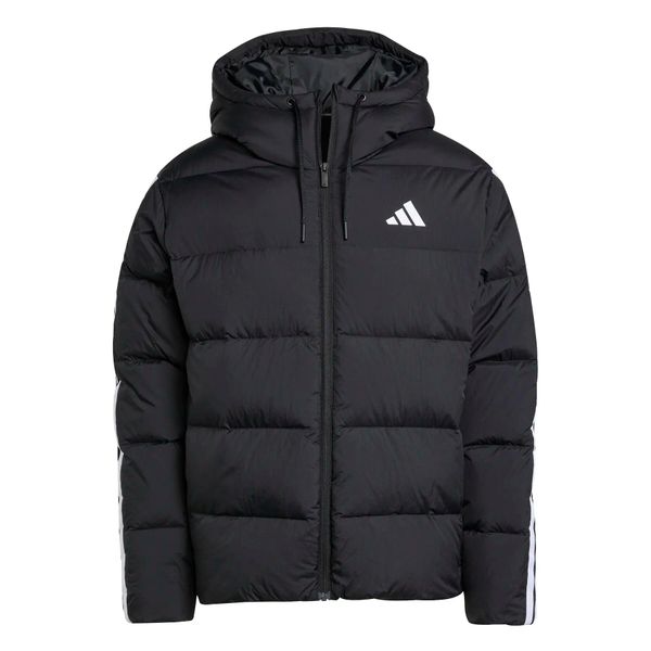 Kurtka z kapturem adidas Essentials 3-Stripes. Czarne kurtki Adidas, m, bez wzorów, z poliamidu, z kapturem. Za 486.99 zł.