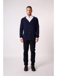 Perfect Cashmere Kaszmirowy kardigan "Hayfield" w kolorze granatowym rozmiar: L. Niebieskie swetry rozpinane Perfect Cashmere, l, bez wzorów, z kaszmiru, bez kołnierzyka, bez ramiączek. Za 391.99 zł.