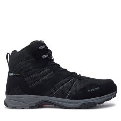 Trekkingi Treksta. Czarne botki sznurowane Treksta, bez wzorów, z gore-texu, bez obcasa, bez zapięcia. Za 309.99 zł.