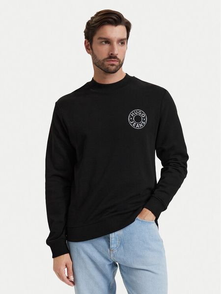 HUGO Bluza Nedos 50572298 Czarny Regular Fit. Czarne bluzy Hugo, m, bez wzorów, z bawełny, bez kaptura. Za 349.99 zł.