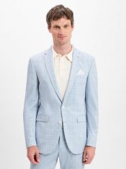 Finshley & Harding London marynarka garniturowa - Brixdon Mężczyźni Slim Fit niebieski, 44. Niebieskie garnitury Finshley & Harding London, m, bez wzorów. Za 549.95 zł.