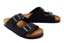 DR. BRINKMANN 600047-01 schwarz, klapki profilaktyczne męskie. Czarne klapki Dr. Brinkmann, ze skóry. Za 208.17 zł.