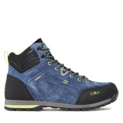 Trekkingi CMP. Niebieskie botki sznurowane CMP, bez wzorów, bez obcasa, bez zapięcia. Za 309.99 zł.