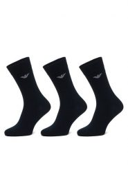 Emporio Armani Underwear Skarpety długie EM000554 AF14446 MB082 Niebieski. Niebieskie skarpety Emporio Armani Underwear, bez wzorów, z bawełny. Za 119.99 zł.