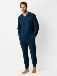 Admas Piżama "Admas home" w kolorze granatowym rozmiar: M. Niebieskie piżamy admas, m, bez wzorów, bez ramiączek. Za 165.99 zł.