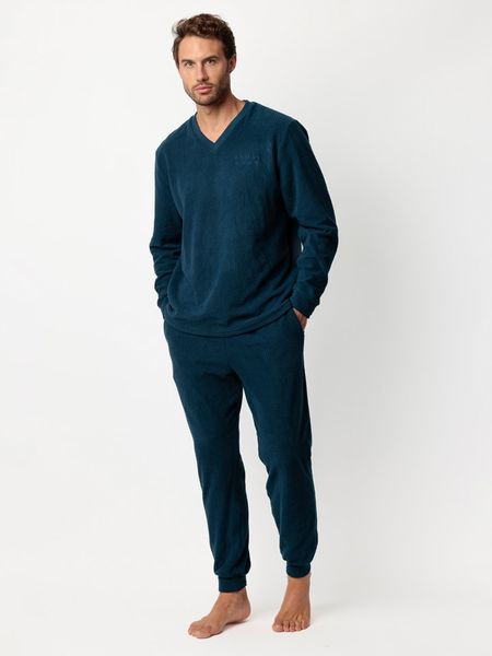 Admas Piżama "Admas home" w kolorze granatowym rozmiar: M. Niebieskie piżamy admas, m, bez wzorów, bez ramiączek. Za 165.99 zł.