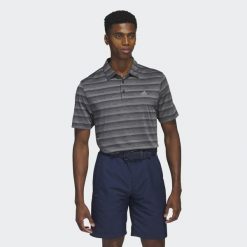Two-Color Striped Polo Shirt. Czarne koszulki polo Adidas, m, bez wzorów, z materiału, bez kołnierzyka, bez ramiączek. Za 210.40 zł.