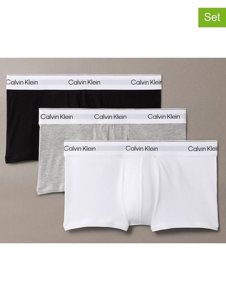 CALVIN KLEIN UNDERWEAR Bokserki (3 pary) w kolorze białym, czarnym i szarym rozmiar: L. Białe bokserki Calvin Klein Underwear, l, bez wzorów. Za 161.73 zł.