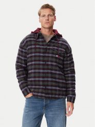 Tommy Jeans Kurtka koszulowa DM0DM23521 Bordowy Relaxed Fit. Czerwone kurtki Tommy Jeans, m, bez wzorów, z bawełny, bez kaptura. Za 569.99 zł.